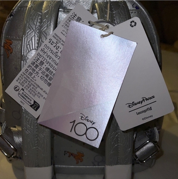 NWT Disney 100th Anniversary Platinum Mickey & Friends Mini Backpack - Picture 6 of 7
